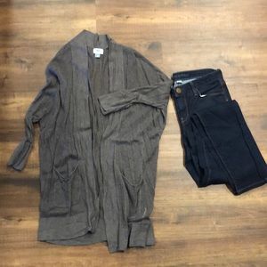 Old navy medium brown knit cardigan